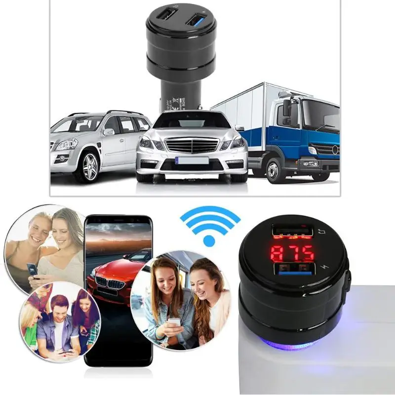 X20 Handsfree Bluetooth 5,0 MP3 fm-передатчик музыкальный плеер lcd двойной usb зарядный порт 2.1A автомобильное зарядное устройство Поддержка U диск TF карта