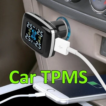 

TPMS Car Tire Pressure Alarm Monitor System 4 External Internal Sensor Auto Tyre Car Bus Truck TPMS
