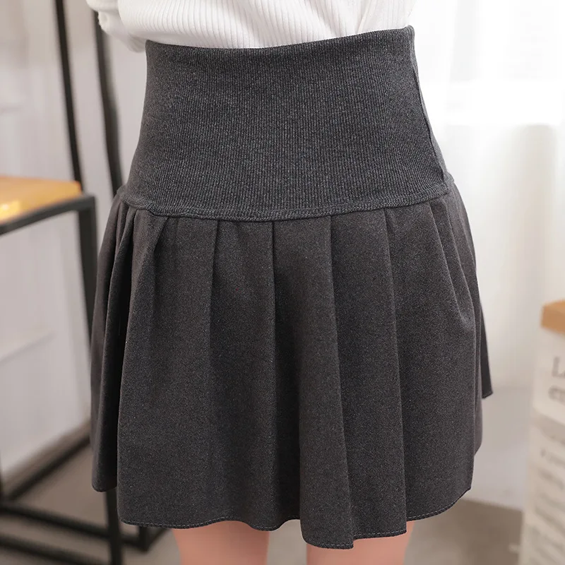 Woolen Skirt Autumn And Winter New Style High Waist Skirt Korean-style Waist Hugging Pleated Short Skirt a Generation of Fa