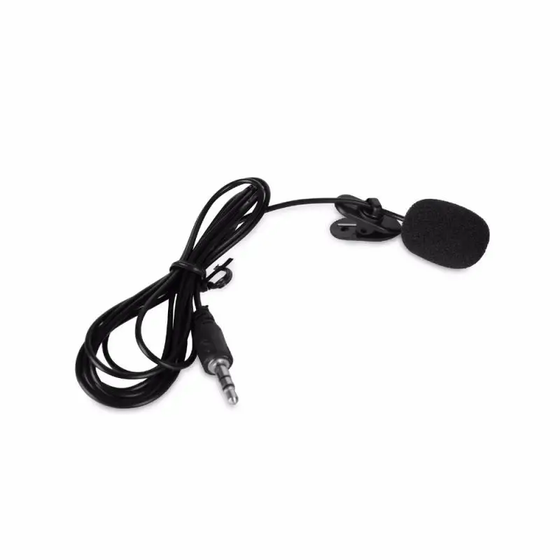 Mini Portable 3.5mm Clip-on Microphone Lavalier Clip Microphone Lecture Teaching Conference Wired Mic For PC Laptop Dropshipping mics Microphones