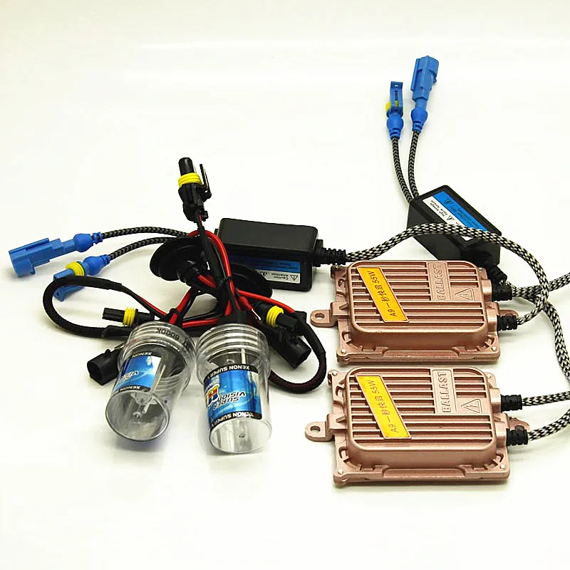 55 Вт автомобиля 12v HID комплект H7 H1 9005 9006 6000K 4300K 8000K 880 881 h4 9004 9007 Биксеноновые