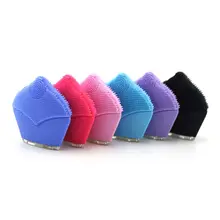 Силиконовая электрическая Очищающая ультразвуковая щетка для чистки лица, Массажер Cleane