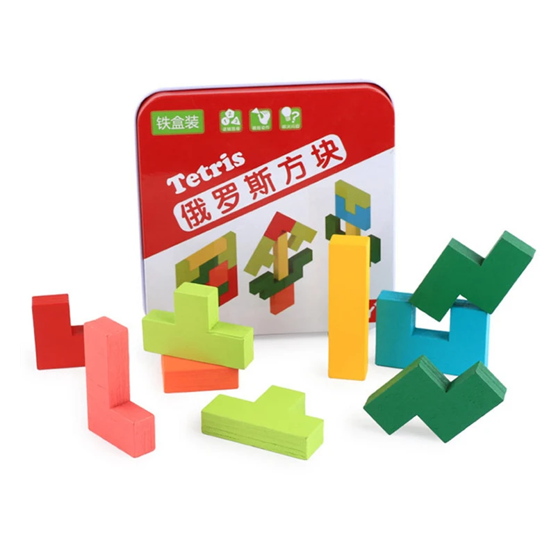 Детские Развивающие головоломки, тетрис, деревянные головоломки, красочные геометрические Танграм, игры для раннего обучения, игрушки для детей