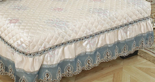 Forros para muebles de sala Нескользящая мебельная крышка кружевной диван-коврик с цветочным узором секционные кушетки для диванов TS153 - Цвет: pink