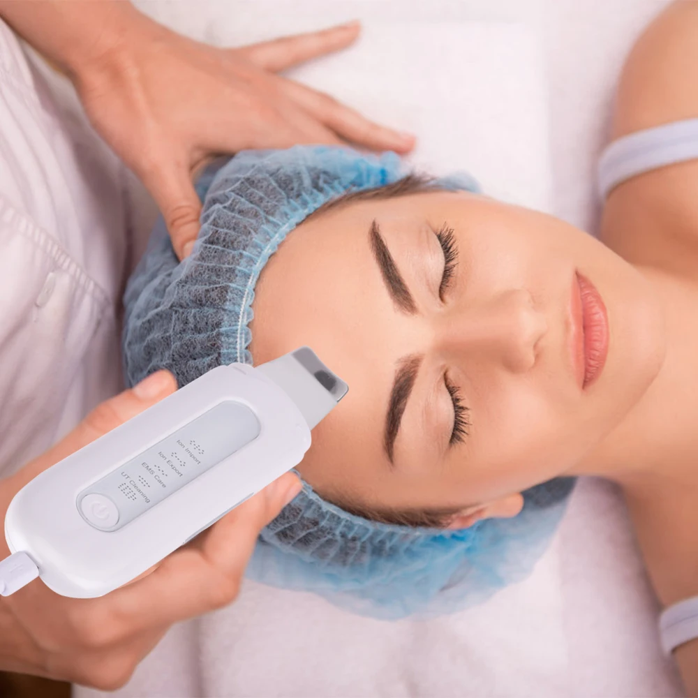 

Ultrasonic Skin Scrubber Ultrasound Face Scrubber Pores Cleaner Exfoliator Blackhead Remover Comedones Extractor Skin Scruber