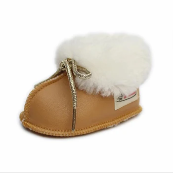

New Winter Thicker Baby Shoes Soft Leather First Walkers Warm Shoes For Children Newborn Toddler Baby Girls Boys Boots Prewalker