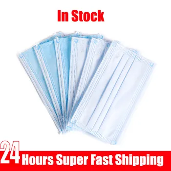 

50pcs Disposable Mask Anti Dust Masks filter 3Layer Face Mask add Anti Splash Mask Protective Face Shield Mask black ,white ,blu