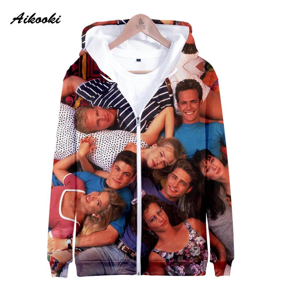 Aikooki Beverly 90210 Luke Perry 3D худи толстовка на молнии со звездами талстовка с капюшоном