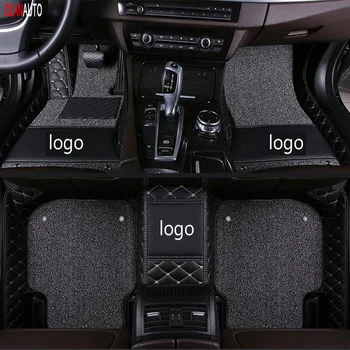 

Leather Custom car floor mats for citroen c5 c4 picasso c-elysee DS4 5 6 car accessories waterproof carpet rug floor line