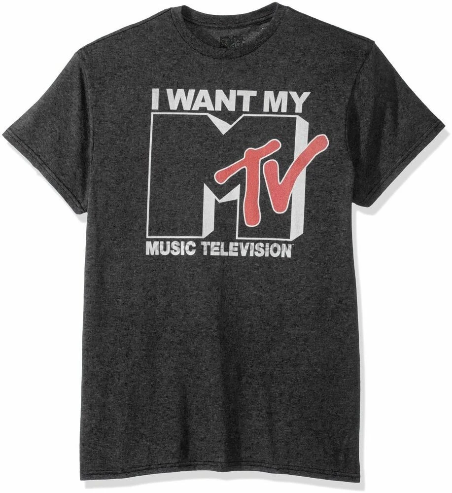 Мужской Музыкальный телевизор I Want My MTV Ретро винтажный логотип Лицензионная