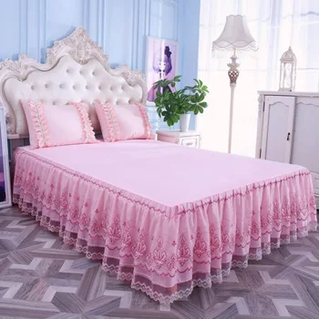

Lace bed skirt bedding princess bedspread bedspread sheets extra large/large