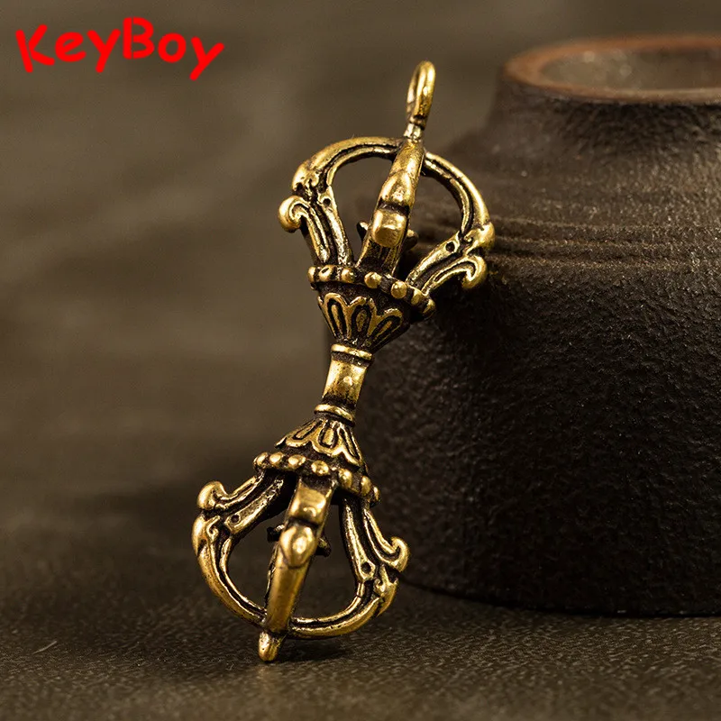 Винтажный медный Тибетский буддистский пестик Vajra брелок из искусственной