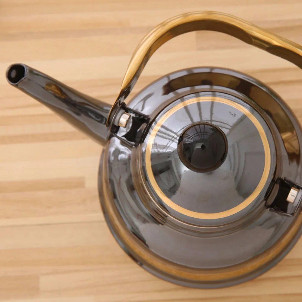 Goedkoop 1.1L 2.5L huishouden ketel kant emaille cup chaleira fluitje waterkokers geëmailleerd waterkoker voor gasfornuis emaille koffiepot fluitketel