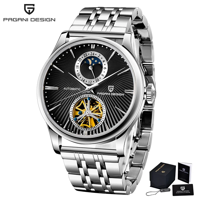 PAGANI DESIGN Top Marke Herrenuhr Mode Tourbillon Automatik Mechanische Uhr Herren Edelstahl Wasserdichte Uhr Relogio Masculino 