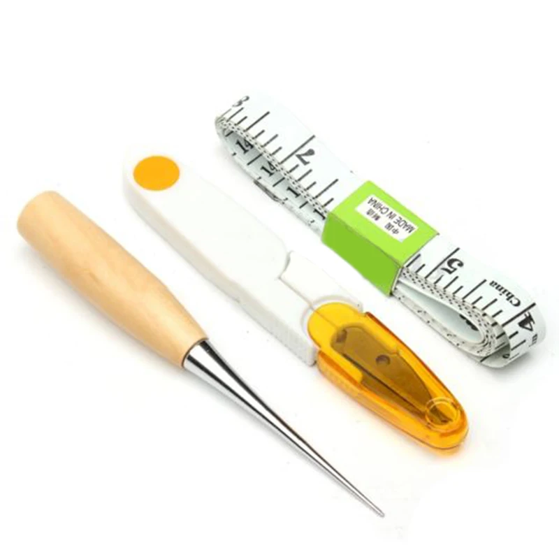 

Steel Tool 59pcs Leather Work Set Beveler Hand Stitching Sewing Carving Leatherwork Stamping Groover