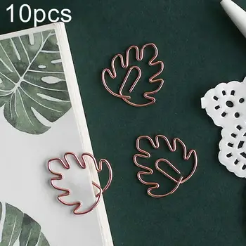 

10Pcs Leaf Star Bookmark Paper Clip Pin Document Organizer School Stationery
