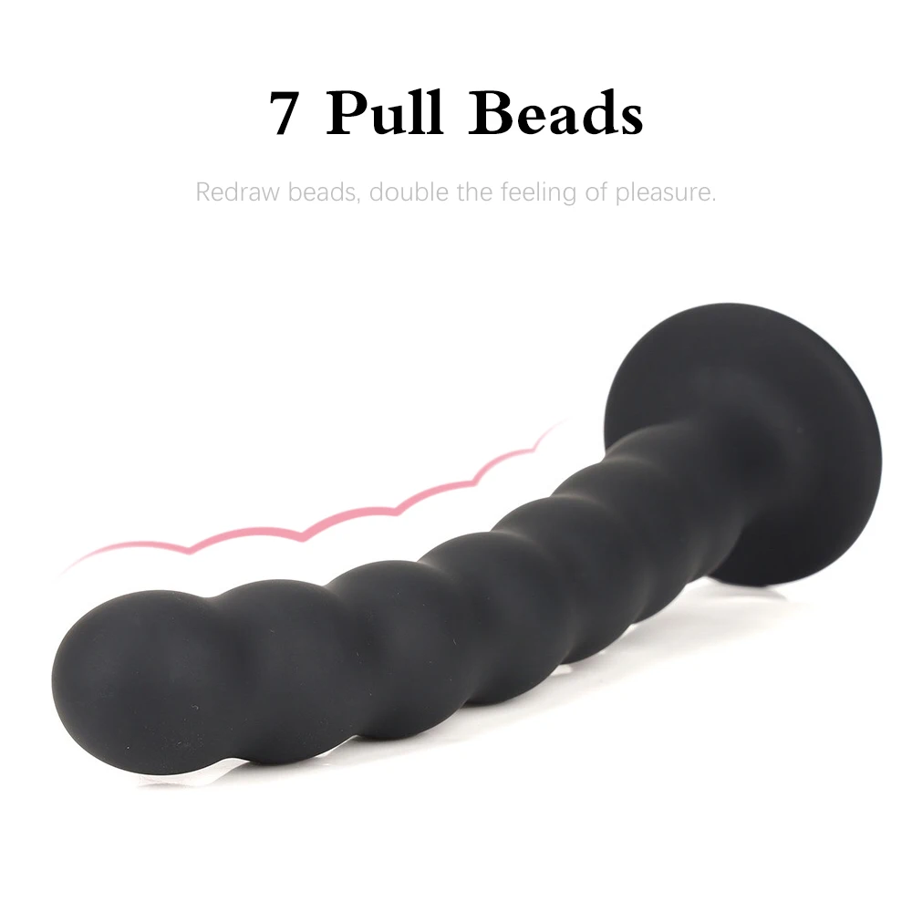 Plug Anal masseur de Prostate produits sexuels l stimulateur avec forte ventouse Silicone perle gode jouets sexuels pour_voghion.com