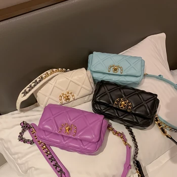 

Luxury Fashion Designer Cute Shoulder Bag for Women Gold Chain Flap Handbag Clutch for Office Daily with Top Handle