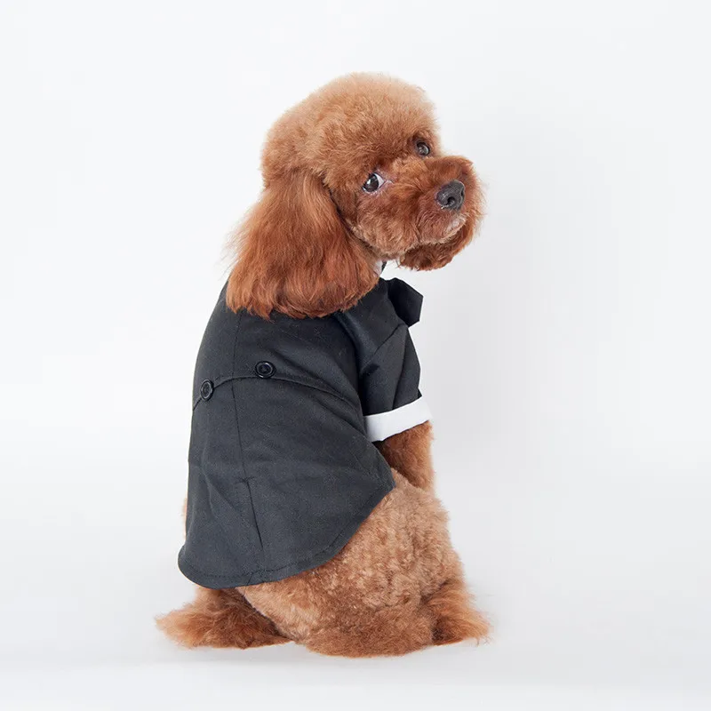 Маленький питомец Кошка Собака куртка одежда смокинг для принца милый галстук-бабочка костюм щенка костюм комбинезон пальто