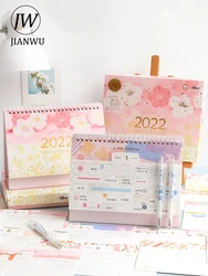 JIANWU – calendrier de bureau à grande poche, jolie boîte cadeau, Kawaii, décoration de bureau, calendrier, fournitures pour le bureau et la maison, 2022, 365 