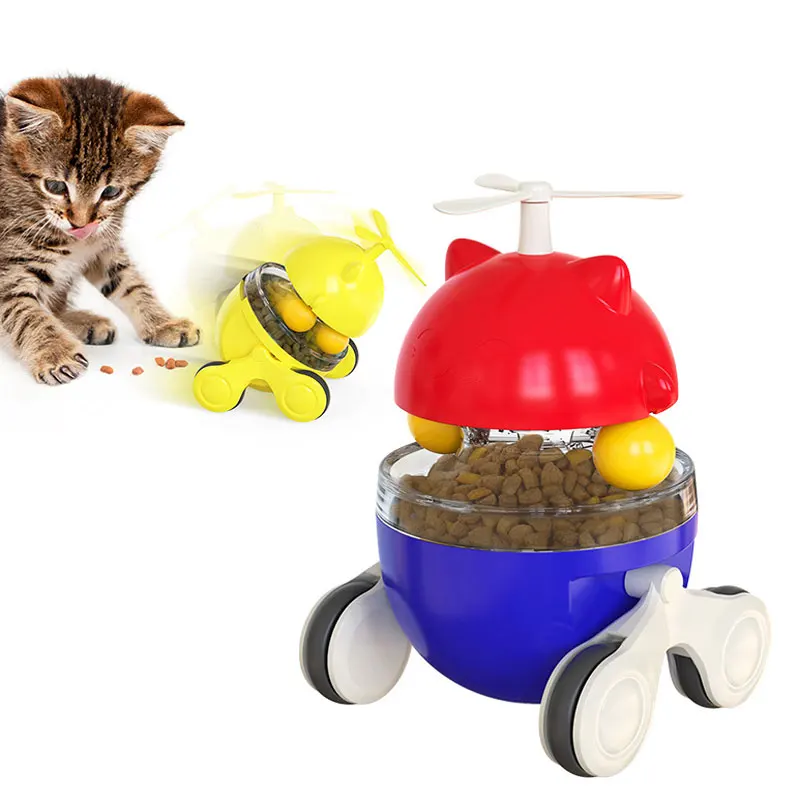 Cat Toys Tumbler Turntable Leaking Food Ball Toy Tease Chasing Interactive Balance Car Self-Hey Pet | Дом и сад