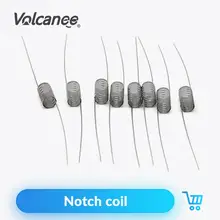 Volcanee 10 шт. Нотч катушка SS316L нагревательный провод предварительно сделанные катушки 0.25ohm ядро для RDA RBA RTA распылитель электронных сигарет