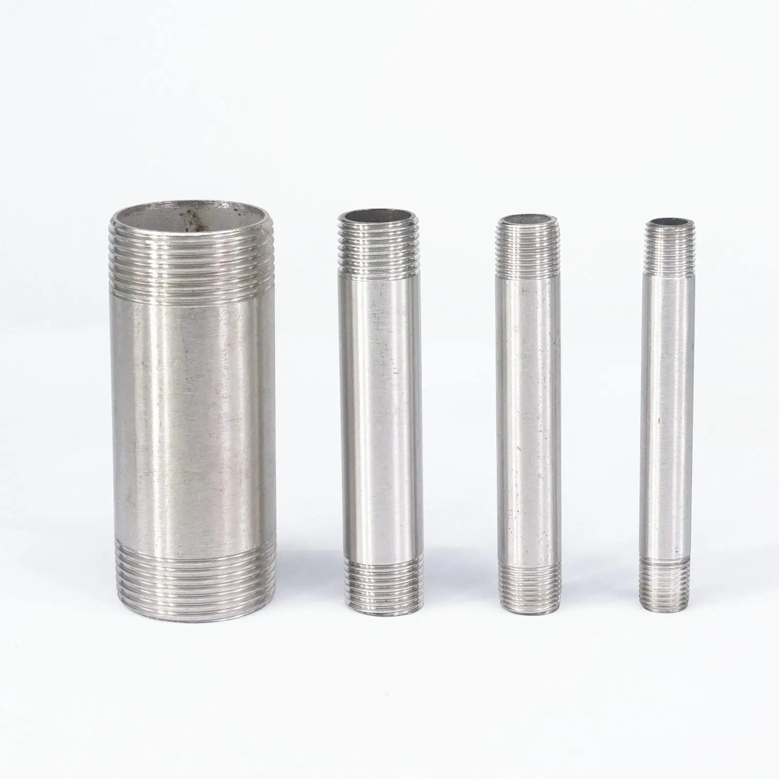 1/4 &quot3/8&quot 1/2 &quot3/4&quot 1 &quot2&quot BSP Мужская длина 100 мм баррель ниппель 304 фитинги из
