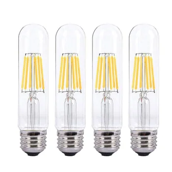 

4Pcs Dimmable Retro Vintage Edison bulb E27 220V Incandescent light bulb T30 6W decorative lighting filament For Pendant Lamp