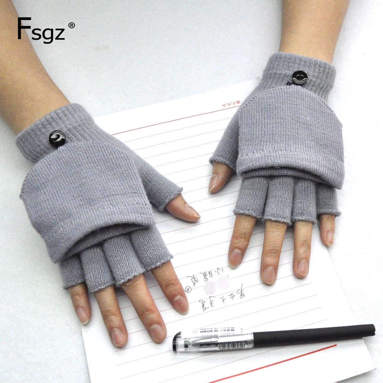 Adult Winter Gloves Thincken Knitted Half Fingers With Flip Mittens Student Writting Non-slip Gauntlets For Men And Women Newest