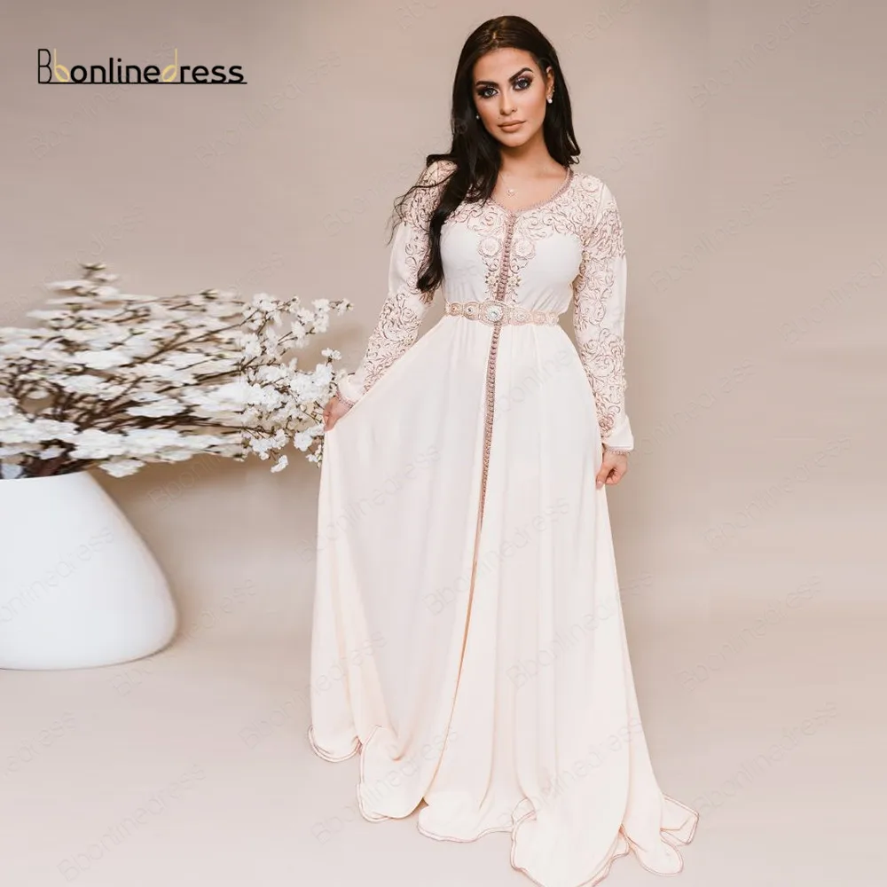 

Moroccan Kaftan Evening Dresses Lace Appliques Mother Dress Arabic Muslim Special Occasion Formal Pary Gowns robe de soiree