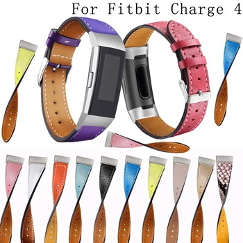 

Replacement Fitbit Charge 4 Bands Leather Straps Band Interchangeable sport Fitness WatchBands With Stainless Frame for Charge 4