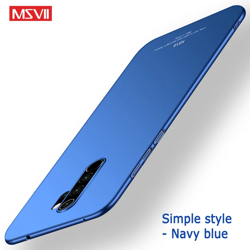 Blue Redmi Note 8 8T чехол MSVII Тонкий матовый чехол для Xiaomi Redmi Note 8 8 Pro чехол матовый Жесткий чехол Xiami Xiomi Redmi Note 8 Pro 8T - Цвет: Blue