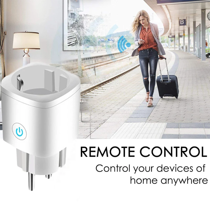 

WiFi Smart Socket Smart Home AC220-240V 16A Switch Support Alexa Google Home Smart Life/ TUYA App Remote Control For IOS Android