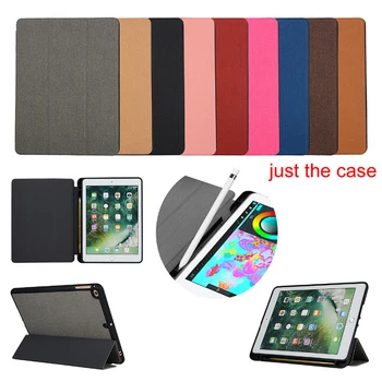 

Suitable for Apple ipad10.5 11 12.9 pen groove cloth pattern tri-fold flat protective cover flip dormant ipad 10.2 leather case
