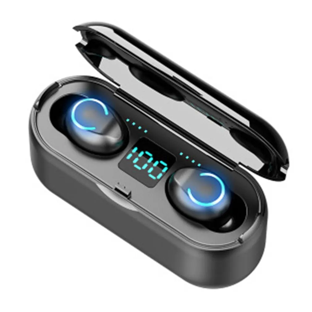 

Wireless Earphone Bluetooth 5.0 Led Display Touch 9D Stereo Sport Music Waterproof Earbuds Headset Airpodering For Smart Phone