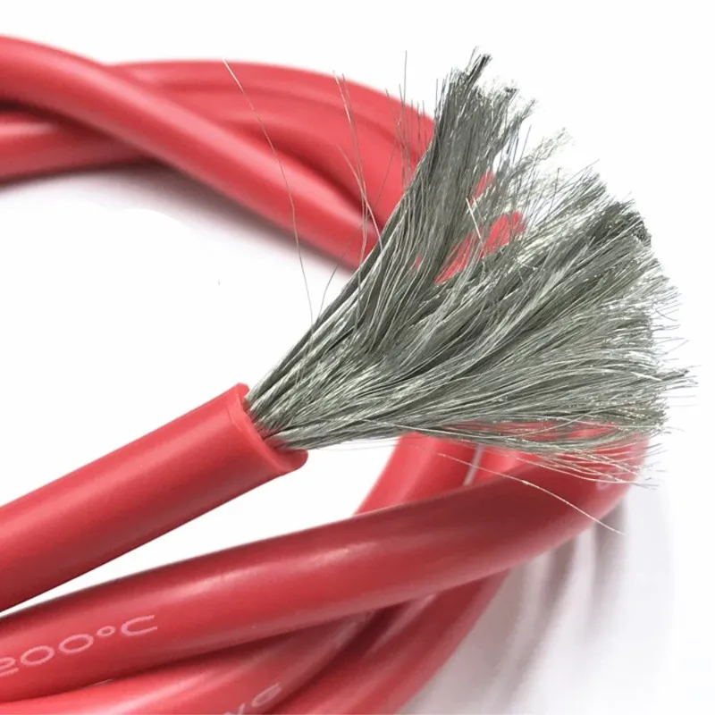 Cabo de silicone para bateria de carro, fios elétricos, fio vermelho e preto, fiação automotiva, 10AWG, 8AWG, 6AWG, 18AWG, 16 AWG, 14 AWG, 12 AWG, 10AWG, 18AWG, 18AWG, 18AWG