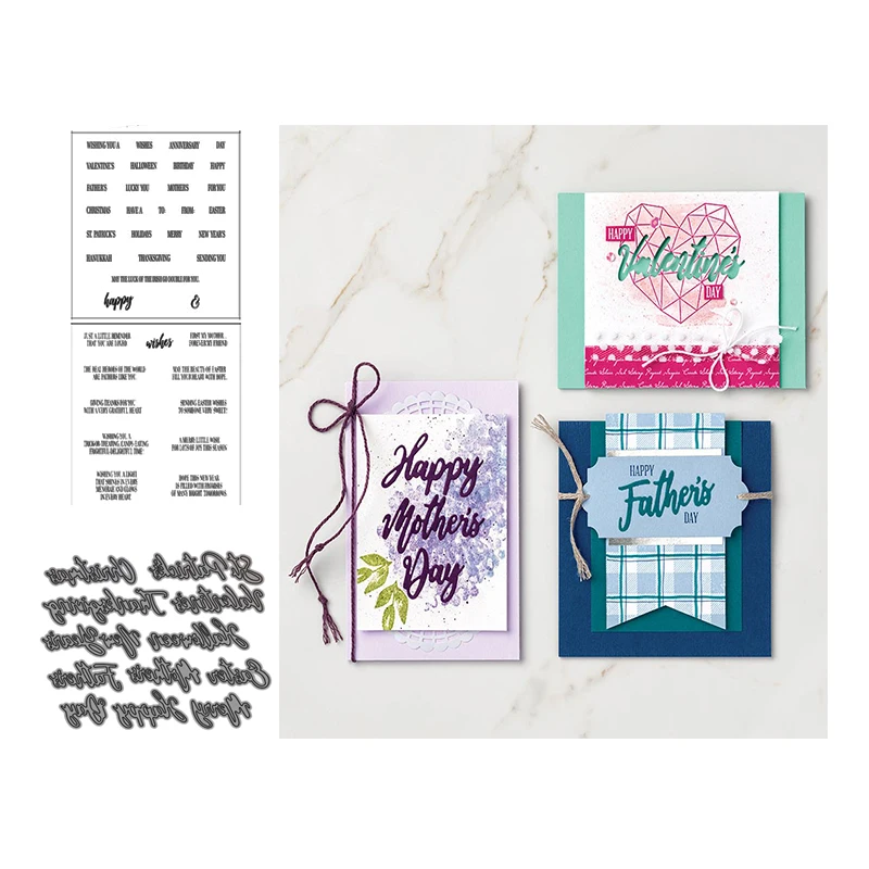 JCarter штампы для резки металла и четкие штампы для Scrapbooking ремесла счастливые дни письмо вырубной трафарет карты сделать альбомный лист Декор