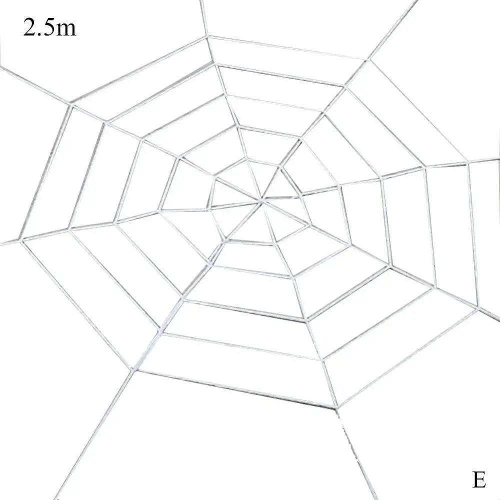 Гигантская паутина Хэллоуина, супер растягивающаяся паутина с пауком для украшения Хэллоуина(5x4,8 м - Цвет: WHITE 5x2.5