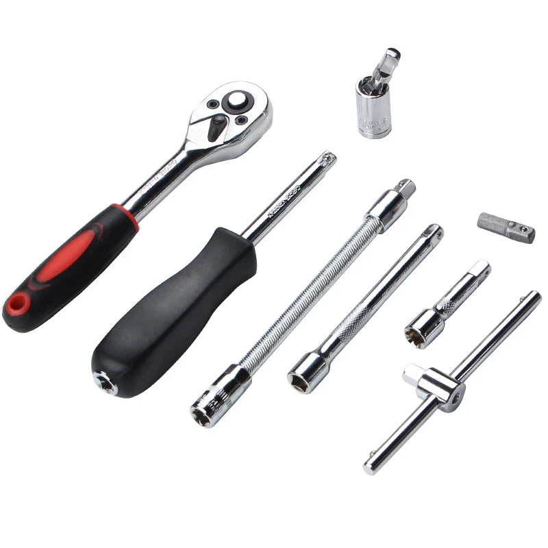 46 Pcs/Set Multifunctionl Ratchet Wrench Set Professional Mechanic Repair Tools Combination Kit with Carry Case for Auto Repair