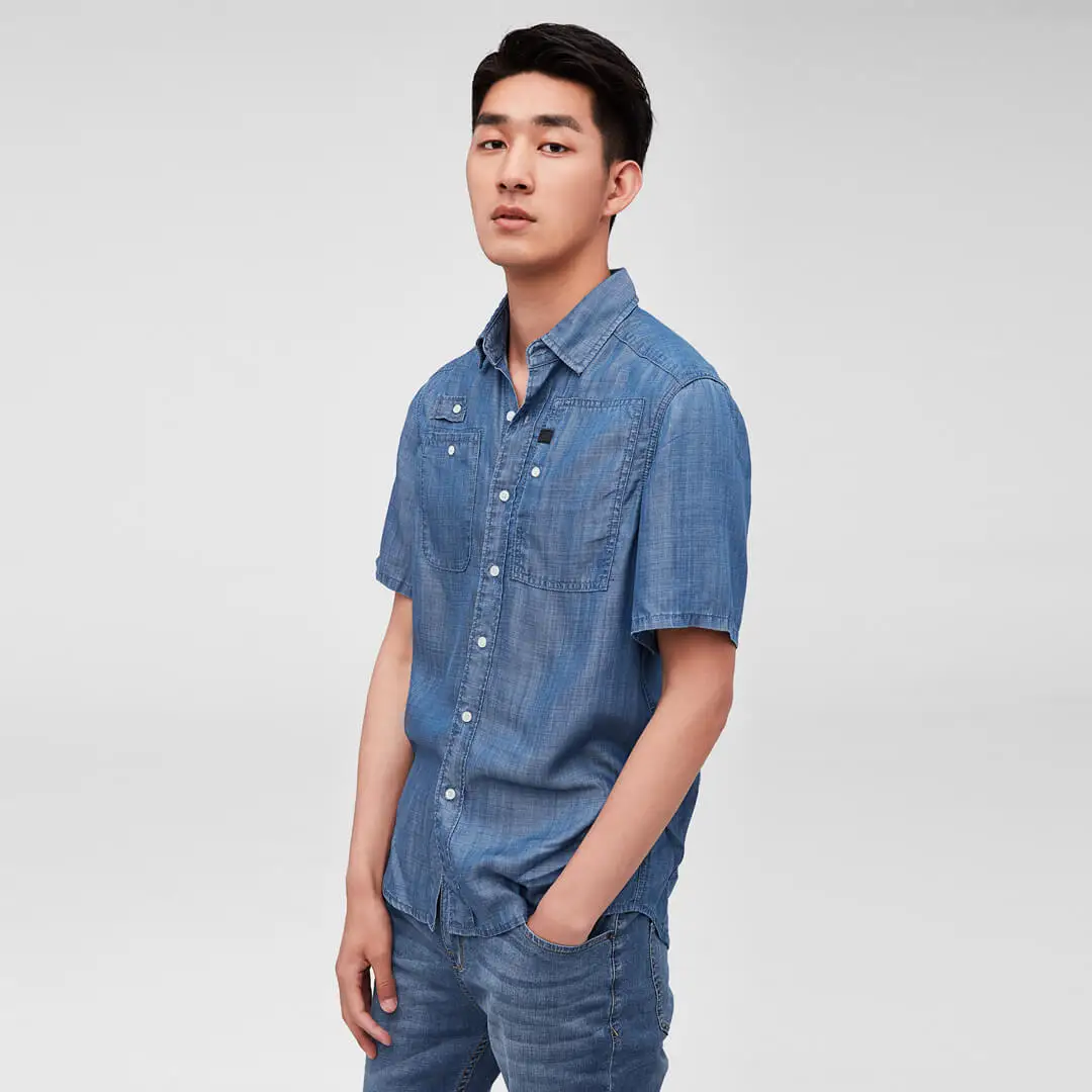 Xiaomi Mijia Cool Tencel рубашка с коротким рукавом из хлопка Smith