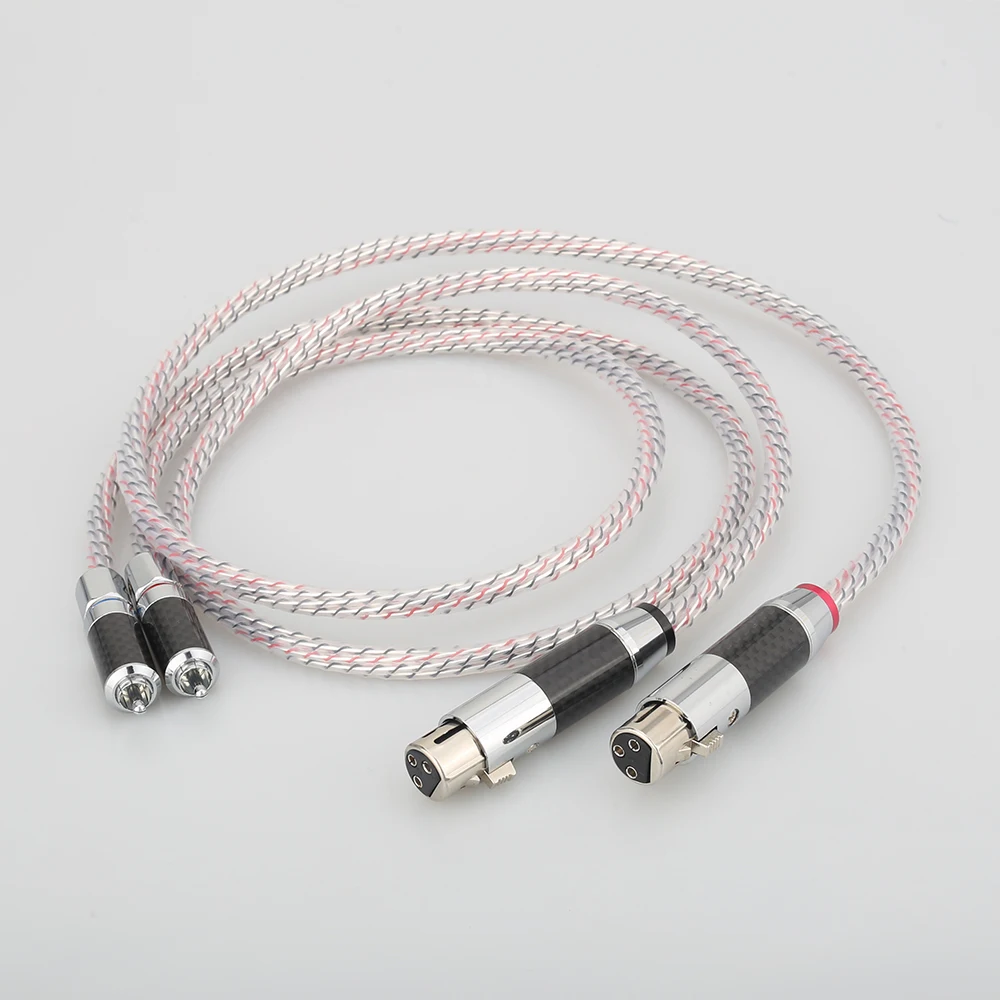 Аудиокабель Valhalla серии RCA папа к XLR мама с кабелем из углеродного волокна hifi 1 м|rca