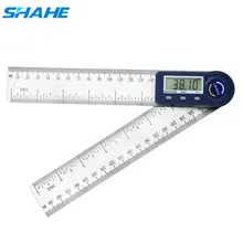 Shahe 200 мм электронный транспортир из нержавеющей стали цифровой угол линейка Инклинометр Угол искатель цифровой угол Калибр
