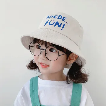 

Baby Sun Hats Spring Summer Letter Pattern Cotton Beach Caps Kids Boys Girls Fisherman Hats
