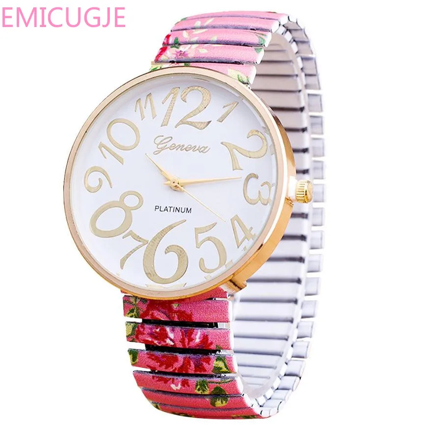 

Wristwatch Watches Relogio Feminino Reloj Mujer 2017 Luxury Brand Women Watch Female Elasticity FlowerShrink Bracelet Quartz