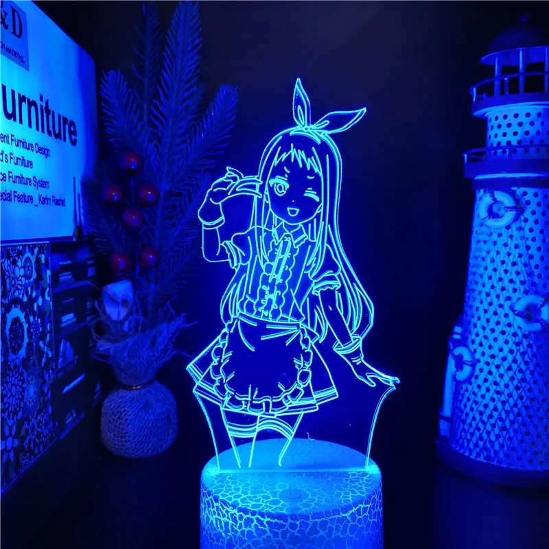 Night Light Blend S Hideri Kanzaki Anime Figure Manga 3D Lamp Luminaria Decoration Chambre Xmas Gifts Neon Decor Kawaii Lampe unicorn night light