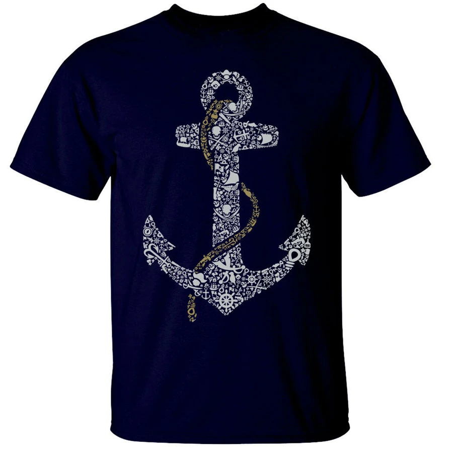 Anchor T Shirt Mens Nautical Gift Sailor Boat Retro Tee ShirtTShirts