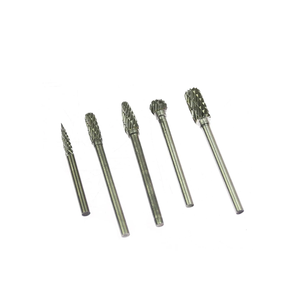 2 pieces 3mm Shank Carbide Burs Tungsten Steel Rotary Files Rotary Power Tools mos 3d internal cooling external cooling tungsten carbide drill bit hrc60° cnc lathe drilling tools metalworking bits