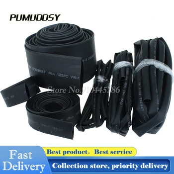 

1 Meter 22mm Heat Shrink Heatshrink Heat Shrinkable Tubing Tube Sleeving Wrap Wire Black Color
