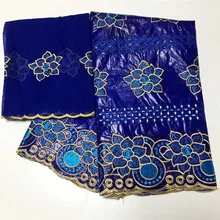 Новое поступление камень Африканский Базен riche ткань с вышивкой кружева/Базен riche платье Материал нигерийский 12L122725