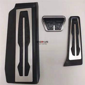 

LHD 3pcs Car Gas Accelerator Fuel Brake Footrest Foot Pedal Pad Plate Kits For BMW 7 Series G11 G12 2016 2017